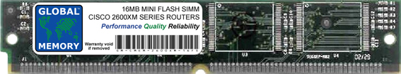 16MB MINI FLASH SIMM MEMORY RAM FOR CISCO 2600XM SERIES ROUTERS (MEM2600XM-16MFS)